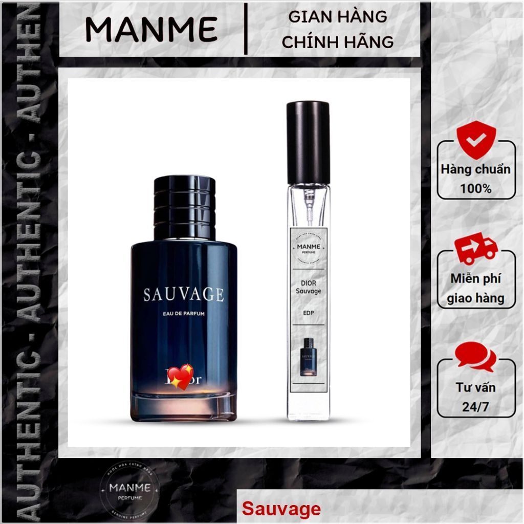 (Auth) Nước hoa nam DIOᏒ sauvage EDP chai chiết 10ml 20ml chính hãng M1