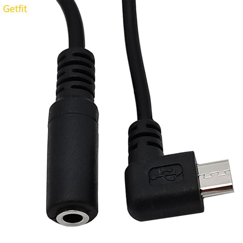 GETF Micro USB Jack to 3 5mm Tai nghe Bộ chuyển đổi tai nghe Cáp ổ cắm 15cm