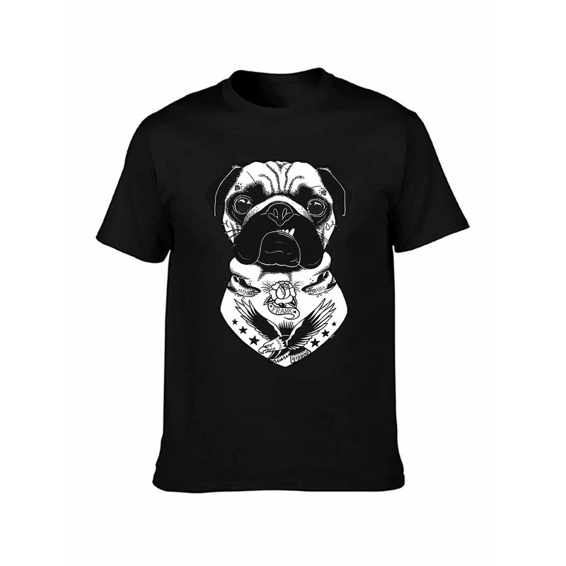 Áo thun nam Pug Breed Dog Pattern Unisex Thời trang nữ