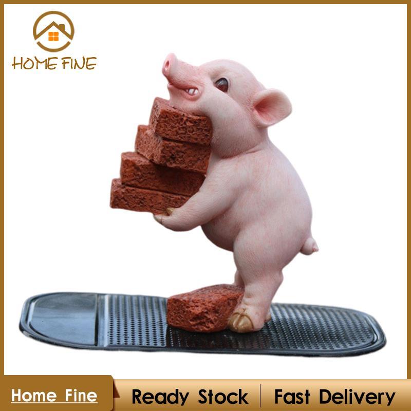 Nhựa Lợn Tượng Nhựa Lợn Điêu Khắc Mộc Mạc Tượng Trang Trí Lợn Vườn Tượng Chú Heo Mini Trang Trí Phòn