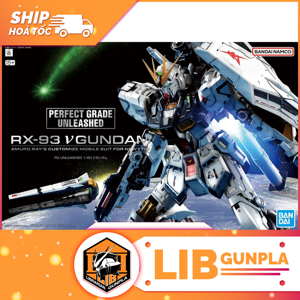 Mô hình lắp ráp Bandai Gundam PGU PG UNLEASHED 1/60 NU GUNDAM