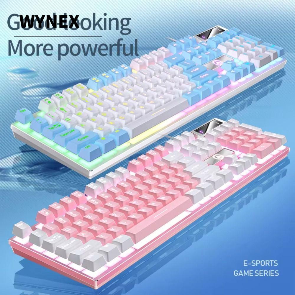 Bàn phím có dây WYNEX, Giao diện USB Bàn phím chơi game K500, Cảm giác cơ khí phát sáng thời trang 1