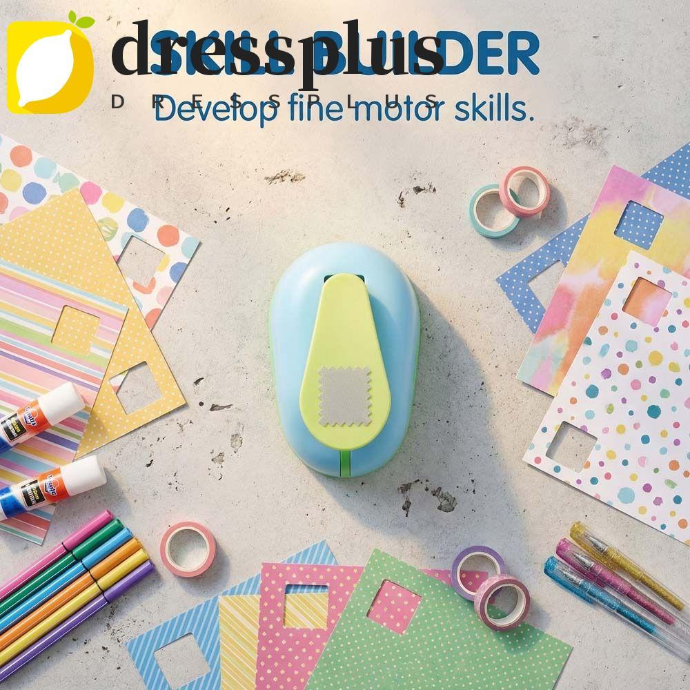 DRESSPLUS Stamp Border Punch, Stamp Shape Hole Puncher Embossing Machine, Văn phòng phẩm Cắt Thủ côn