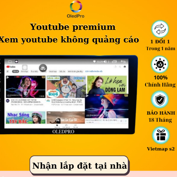 NEW 2026  Màn Hình DVD Android Ô Tô OLEDPRO X4/ X5/ X8 | Ram 4GB/32GB Chíp 8 nhân - BH CHÍNH HÃNG