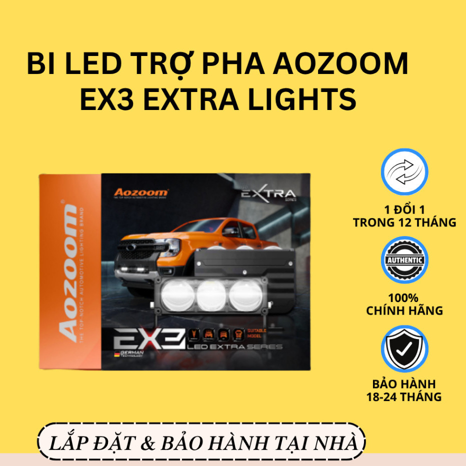NEW 2026  Bi Led Trợ Pha Aozoom EX3 EXTRA LIGHTS