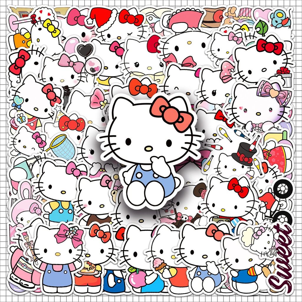 50 miếng dán Hello Kitty
