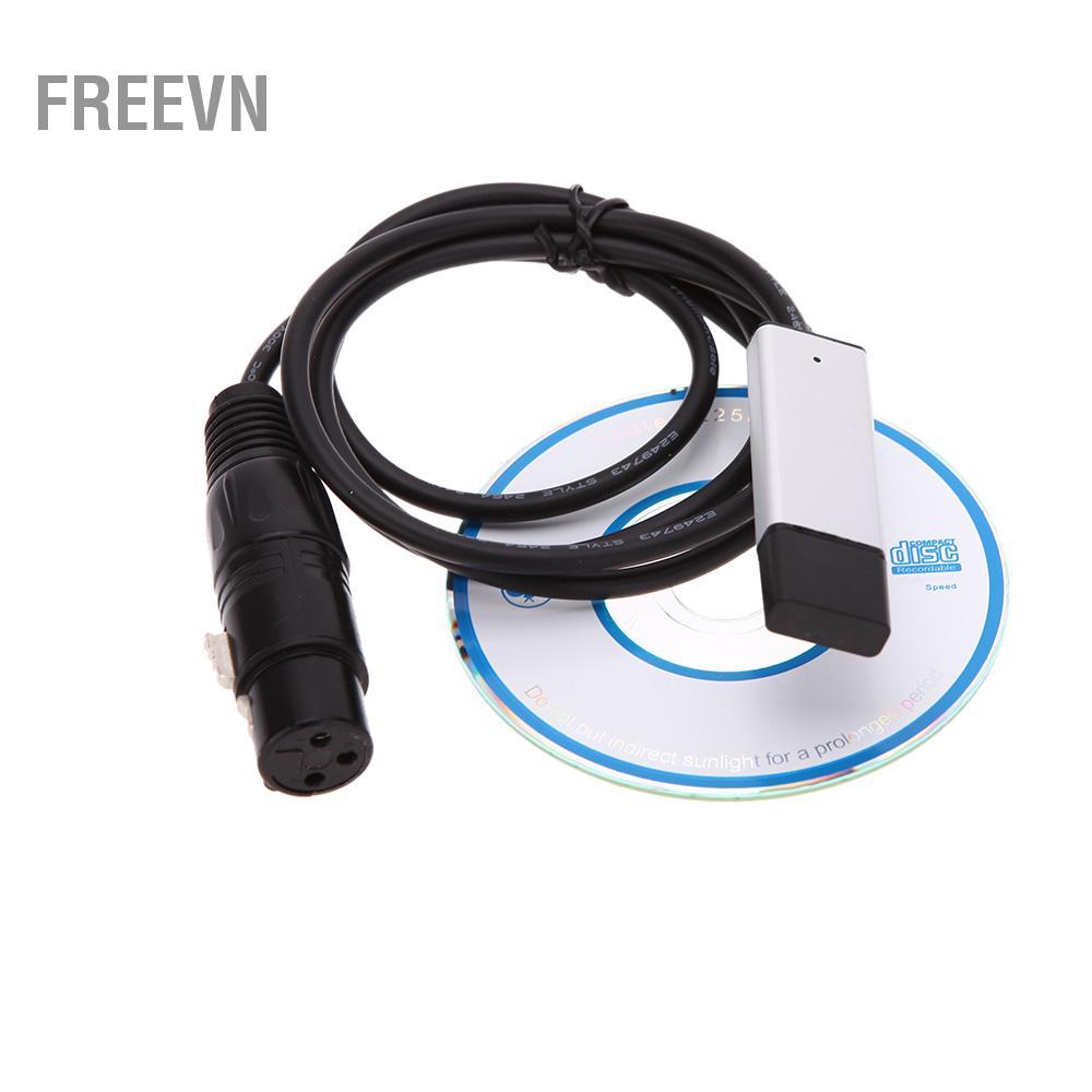 freevn Lixada Bộ chuyển đổi giao diện USB sang DMX LED DMX512 Máy tính PC Bộ điều khiển ánh sáng sân