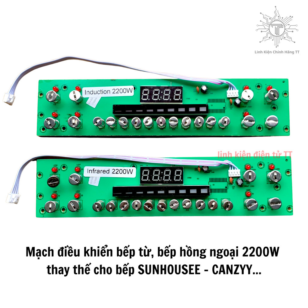 Mạch điều khiển bếp từ 2200W - Bếp hồng ngoại 2200W thay thế cho bếp SUNHOUSEE - CANZYY...