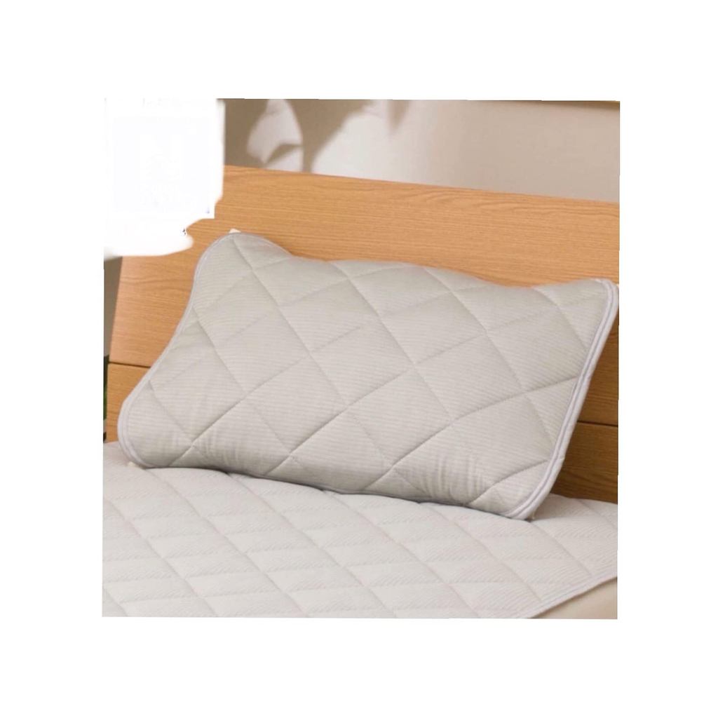 【Sản xuất tại Nhật Bản】Nitori 【N Cool Super】 Vỏ gối, đệm gối, màu xám, mát lạnh, cảm giác lạnh khi c