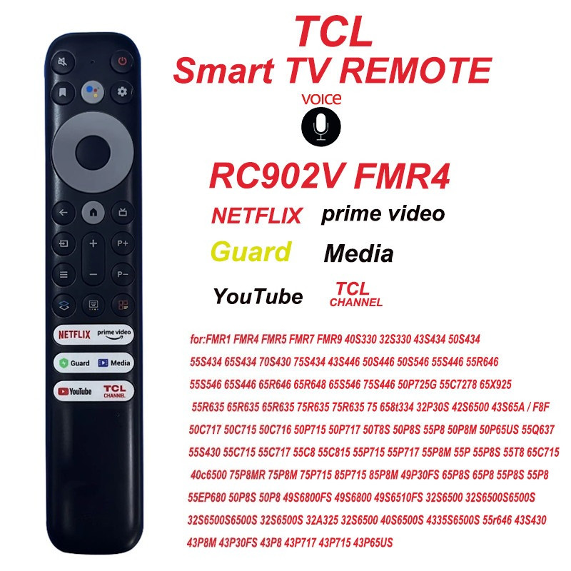 Chính hãng Giọng nói Điều Khiển TCL Smart Android 4K HD tivi Remote RC902V FMR1 FMR4 FMR5 FMR7 FMR9 