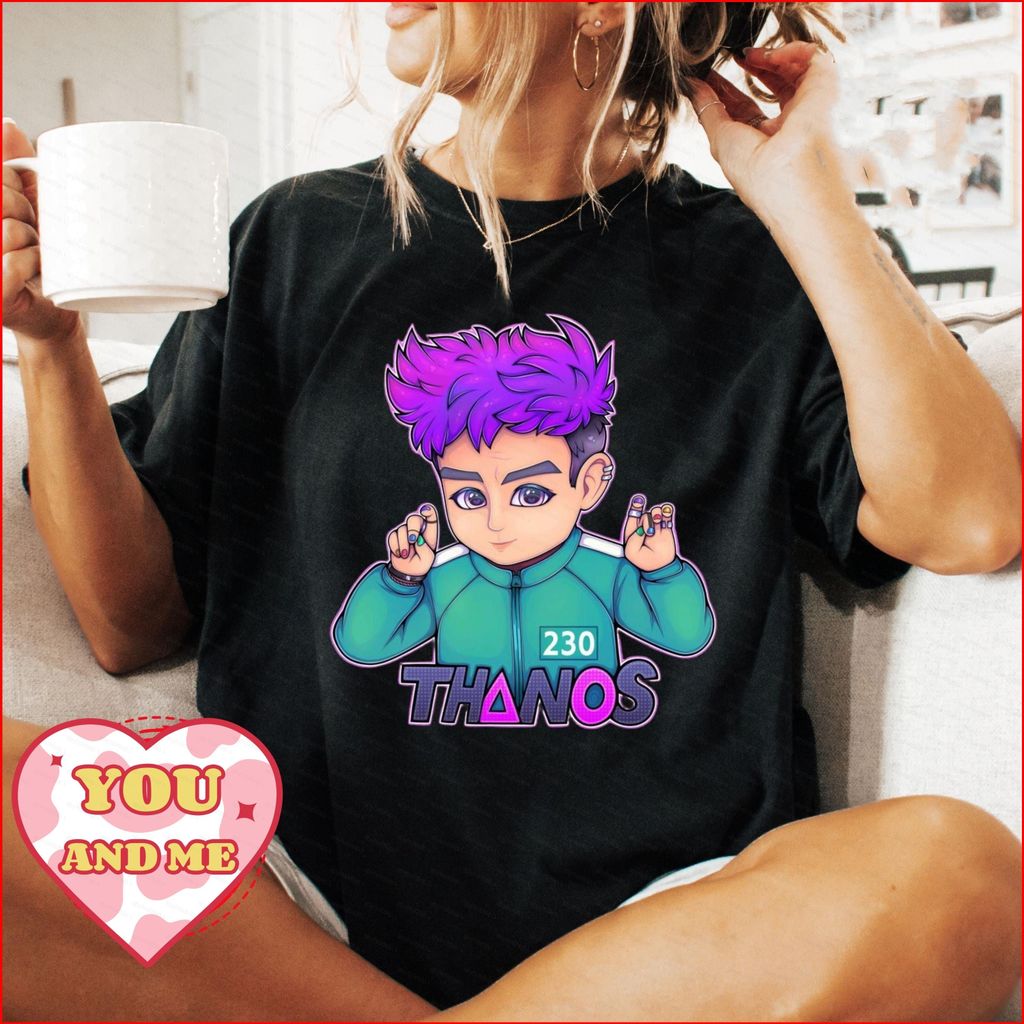 BS1 TOP number 230 SQUID GAME Thanos Choi Seung Hyun Áo thun KPOP tay ngắn hoạt hình SB1