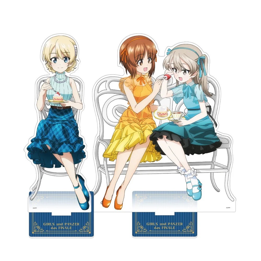 Mô hình Standee Anime Girls und Panzer Darjeeling Miho Shimada Arisu mica trang trí bàn học Das Fina