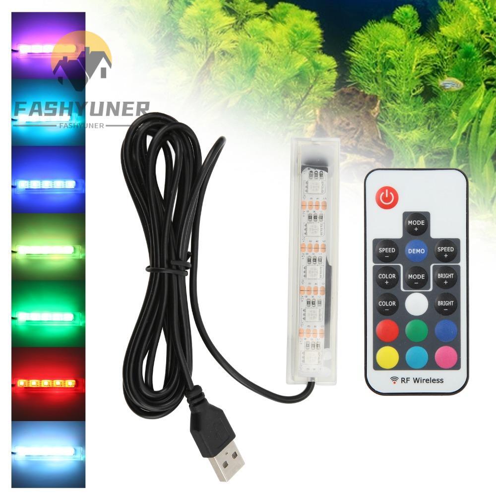 Đèn bể cá USB FASHYUNER, Kích thước nhỏ đầy màu sắc LED Micro Aquarium Light, Phụ kiện điều khiển từ