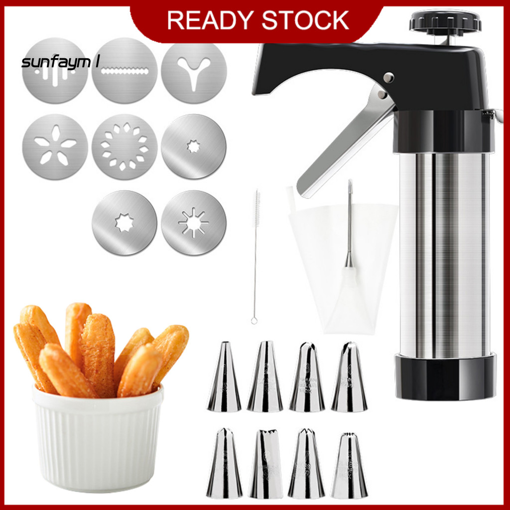 Máy làm nước sốt SUNFA Churros Máy làm bánh Churros Máy làm bánh Churro Thép không gỉ có đầu ống Túi