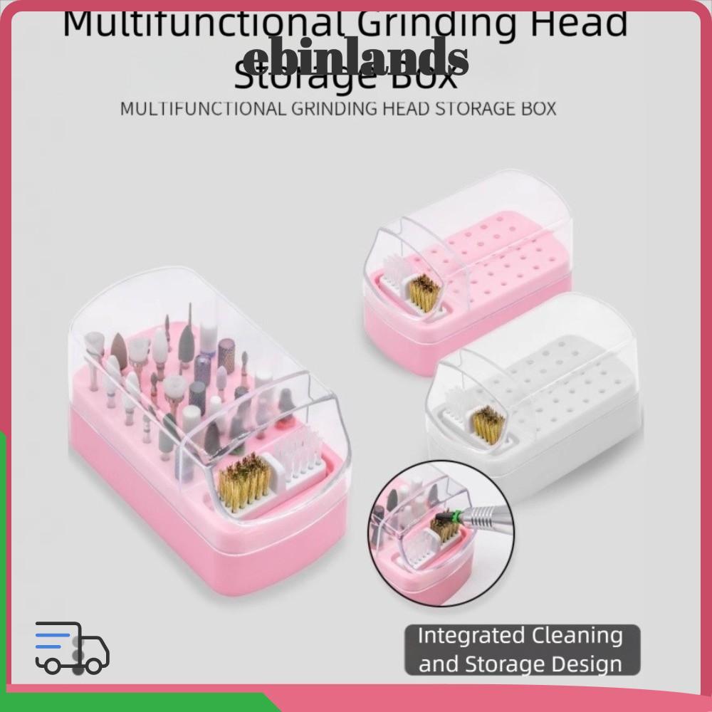 NOVOCCT Nail Art Display Stand, 30 lỗ Nail Salon Nail Drill Bits Organizer Box, Acrylic Nail Art Dri