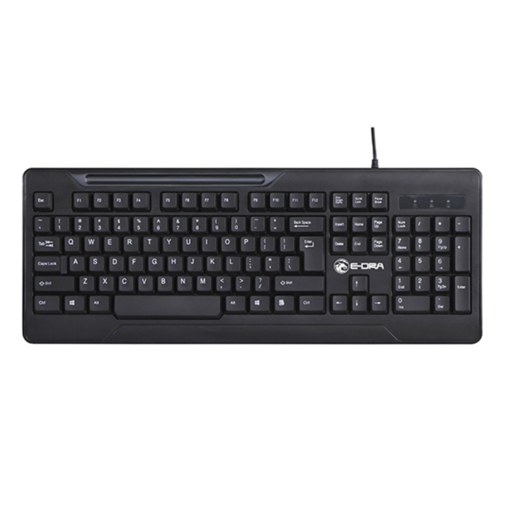Bàn phím văn phòng EDRA EK501 - Phím gõ êm bền bỉ, Cổng USB - Hàng Chính Hãng