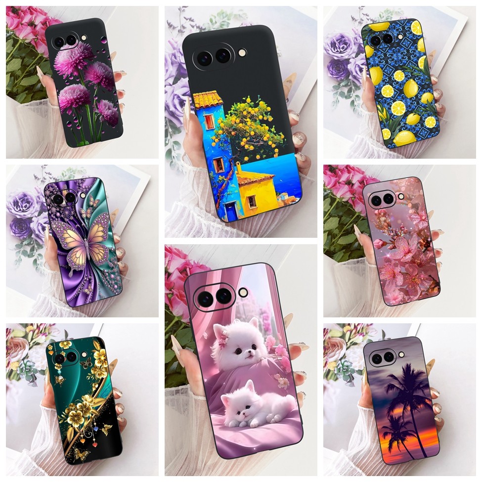 Ốp Điện Thoại Google Pixel 9a Cover Silicone Mèo Dễ Thương Thời Trang Vỏ Sơn Ngộ nghĩnh GXQ96 GTF7P 