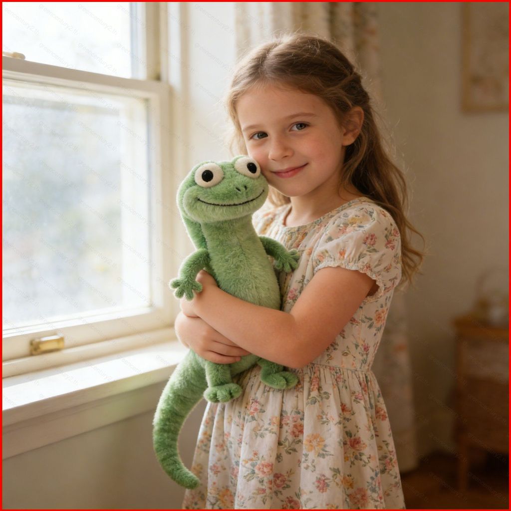 GC Lizard Tom Plushie Green Lizard Mô phỏng Búp bê đồng hành bằng vải Cotton sang trọng