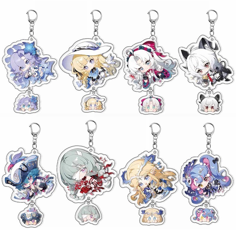 Móc khóa Wuthering Waves Acrylic Mica nhân vật Phrolova Cartethyia Cantarella Zani mô hình chibi tra