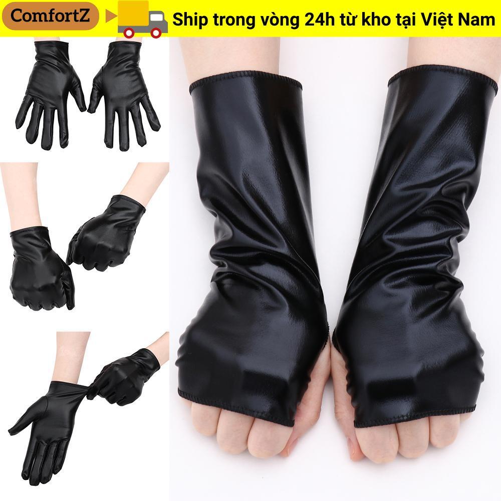 COMFORTZ Găng Tay Đen Gothic Hip-Hop Dance Gothic Punk Dress Up