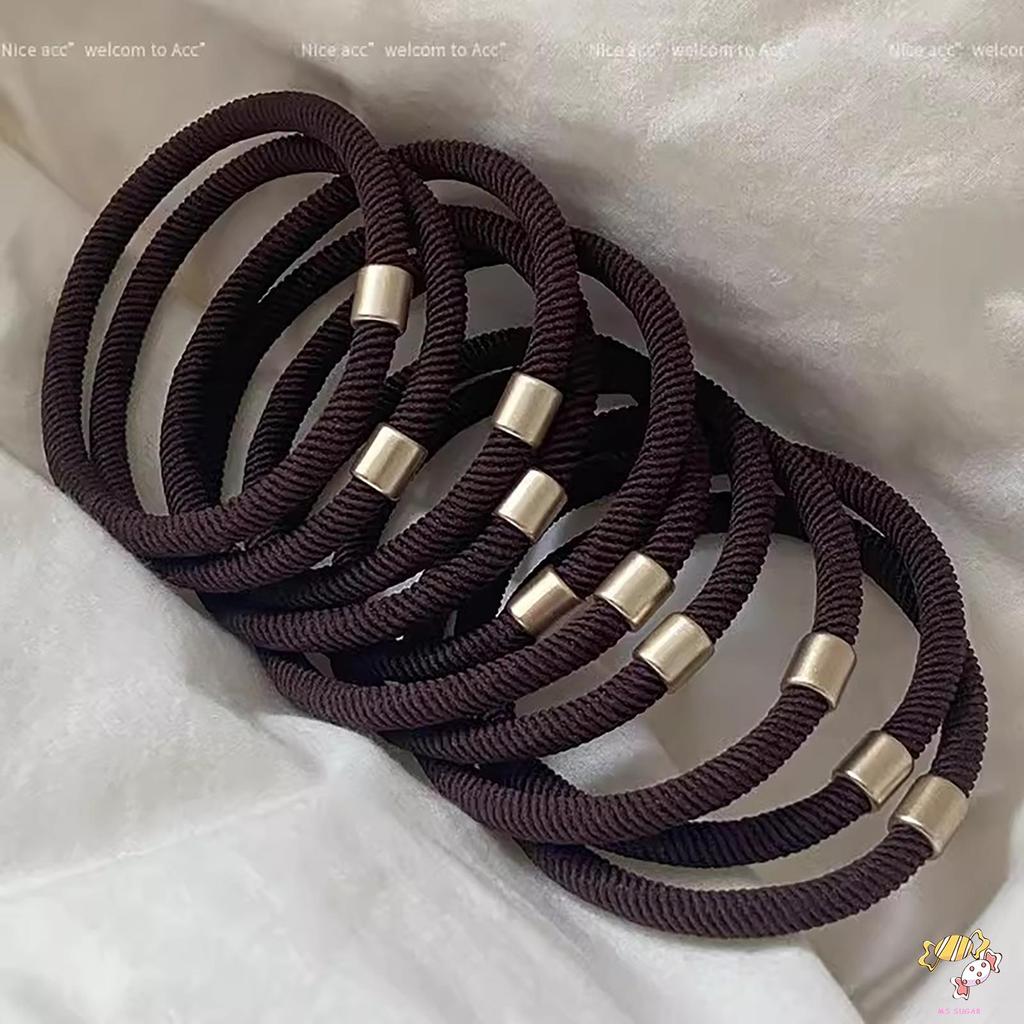 10 Chiếc Dây Buộc Tóc Dây Buộc Tóc Bện Xoắn Đuôi Ngựa Dây Buộc Tóc Đầu Cho Dày Xoăn Tạo Kiểu Tóc