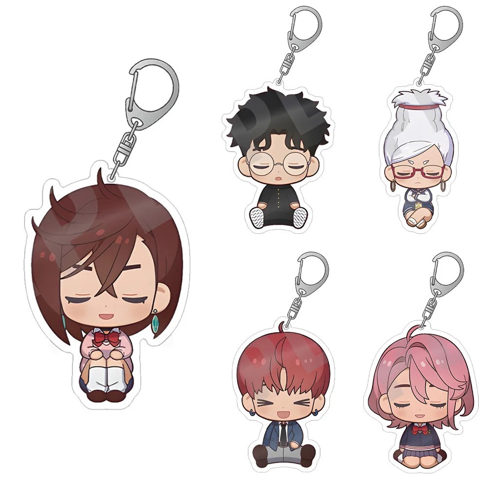 Móc khóa Anime Dandadan Momo Ayase Okarun Aira Jiji Seiko Acrylic Chibi dễ thương mô hình trang trí 