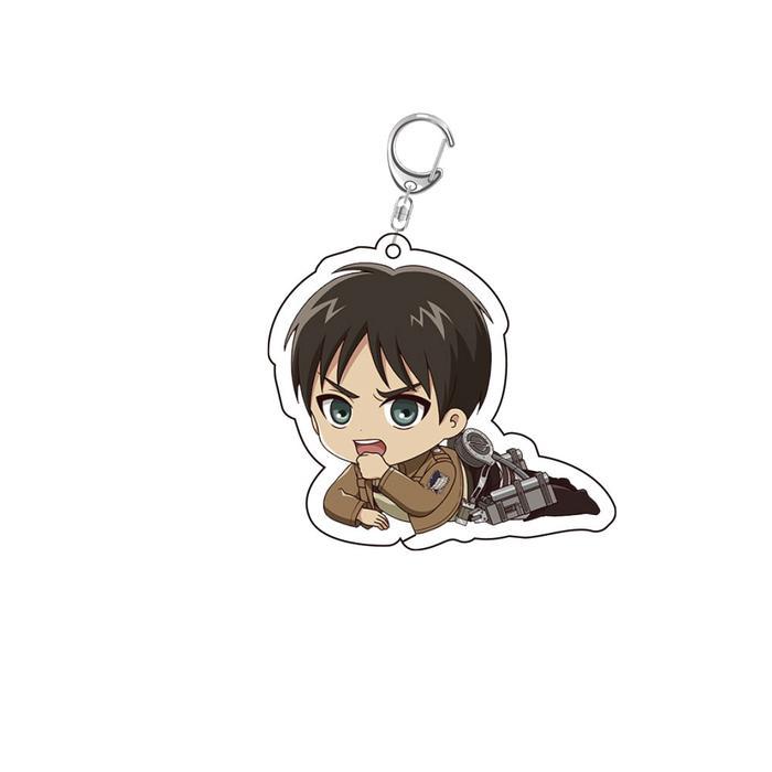 Game Shingeki No Kyojin/Attack on Titan Mikasa·Ackerman Eren Jaeger Cosplay Keychain Pendant Acrylic