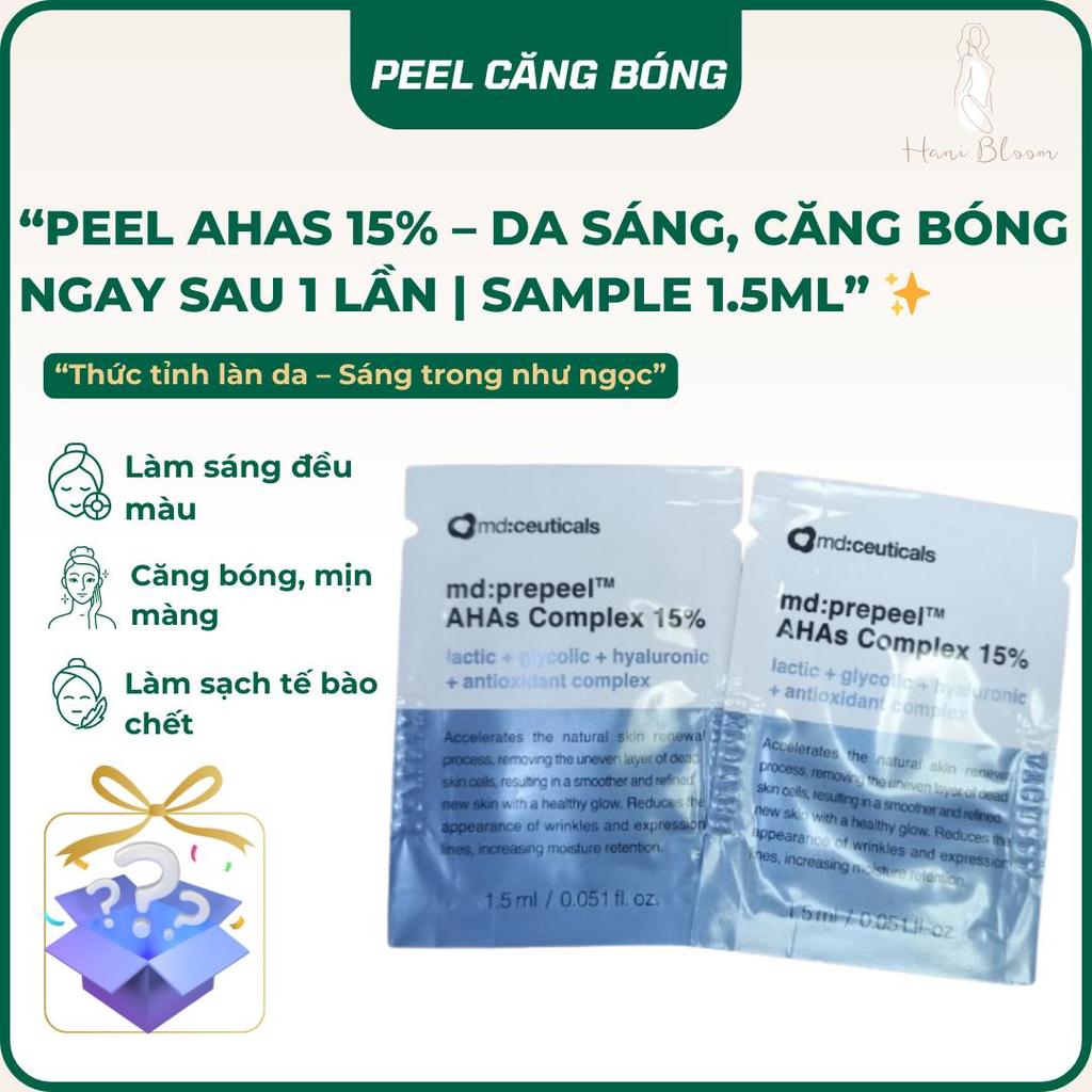 [Sample 1.5ml] Peel Sáng, Căng Bóng Da Md:ceuticals Md Prepeel AHAs Complex 15%