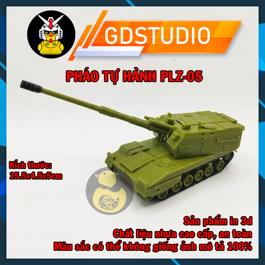 [Không Cần Keo Dán] Mô Hình Lắp Ráp Ph.áo Tự Hành PLZ-05 Tỷ Lệ 1/72 In 3D