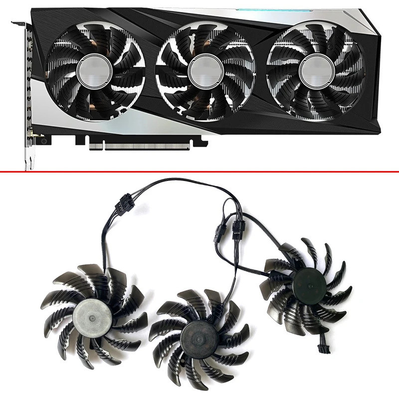 Quạt làm mát 75MM PLD08010S12HH 4PIN RTX3060 cho Gigabyte GeForce RTX 3060 GAMING OC 12G RTX2060 307