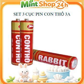 set 3 cục pin con thỏ 3A - MINT SHOP 24H