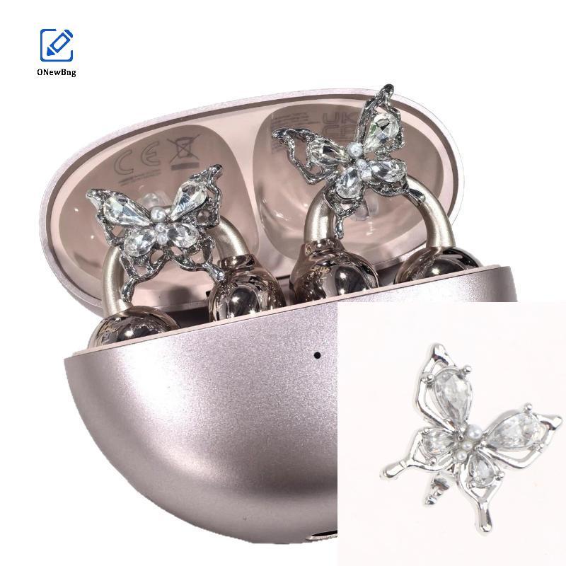 ONew 2 Chiếc Kim Cương Giả Trang Trí Cho Kẹp Trên Tai Nghe Nhét Tai Mở Tai Trang Trí Zirconia Tai Ng