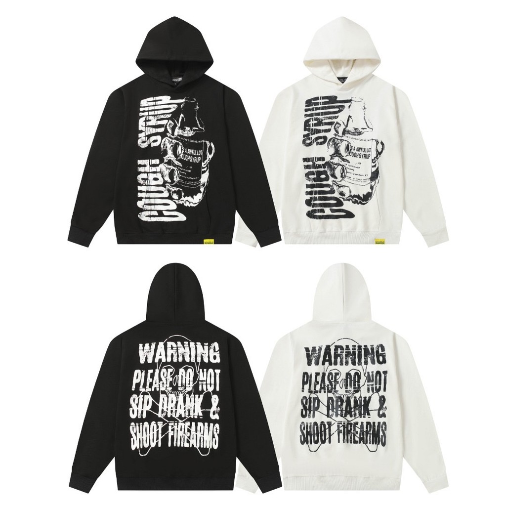 92EZ THAT'S A AWFUL LOT OF COUGH SYRUP Trendy unisex sweatshirt with wine bottle print