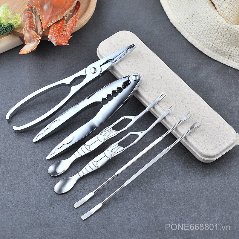 Hộ Gia Đình Cua Ăn Dụng Cụ Cua Bảy Mảnh Cua Chuyên Dụng Dụng Cụ Tiện Dụng Lông Cua Cua Cua Móng Vuốt