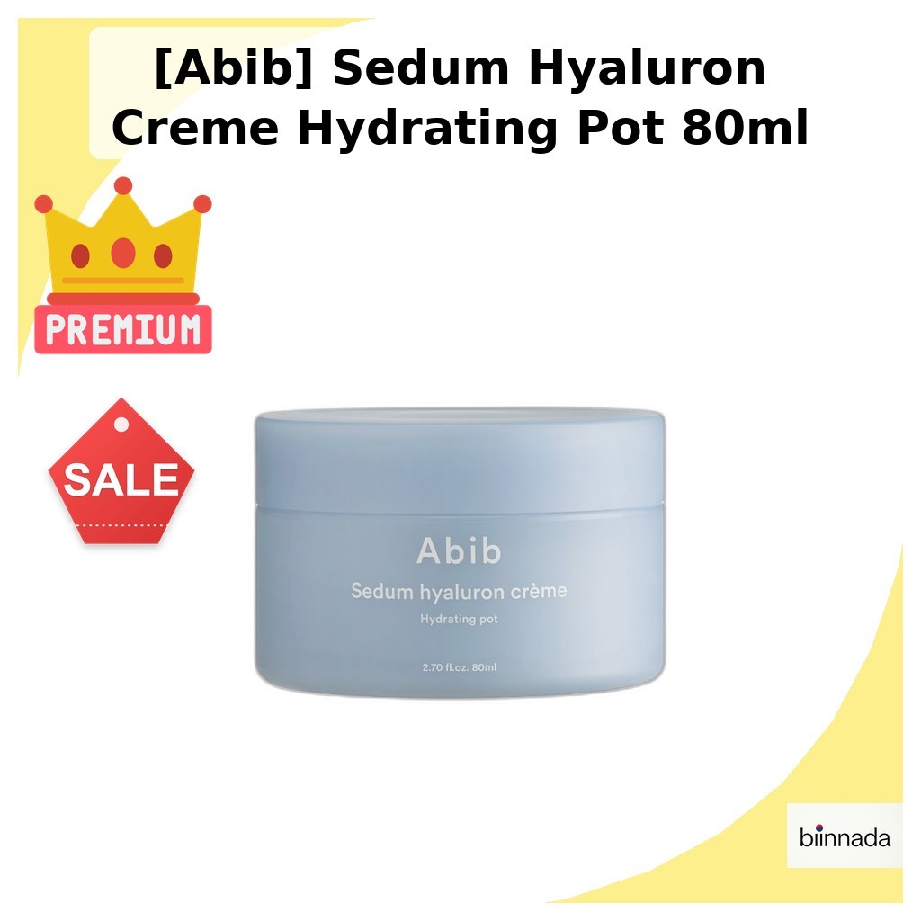 [Abib] Chậu dưỡng ẩm Sedum Hyaluron Creme 80ml / Creme Hàn Quốc / Độ ẩm sâu / Chính hãng 100% của bi