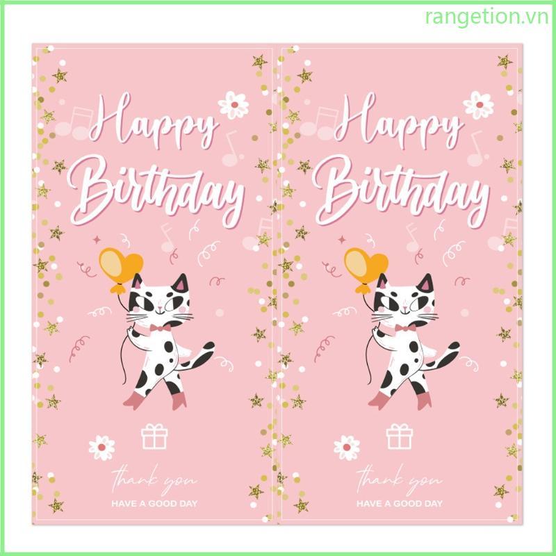 RAN 50 Miếng Dán Niêm Phong Chúc Mừng Sinh Nhật Cho Kim Loại Hộp Thủy Tinh Túi Papper