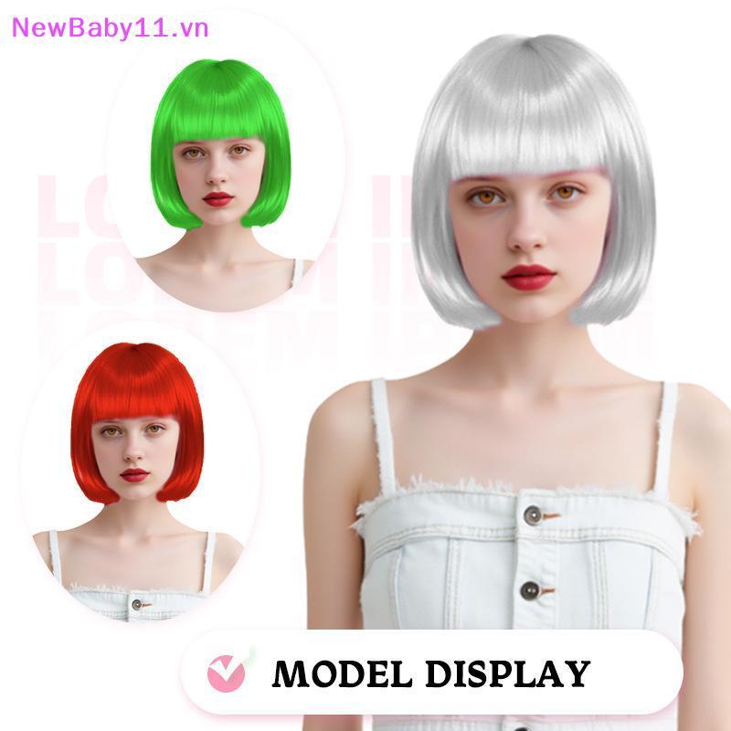 Tóc Giả Cosplay NewBaby Ootori Emu - Ngắn Thẳng Màu Hồng dành cho Bé Gái