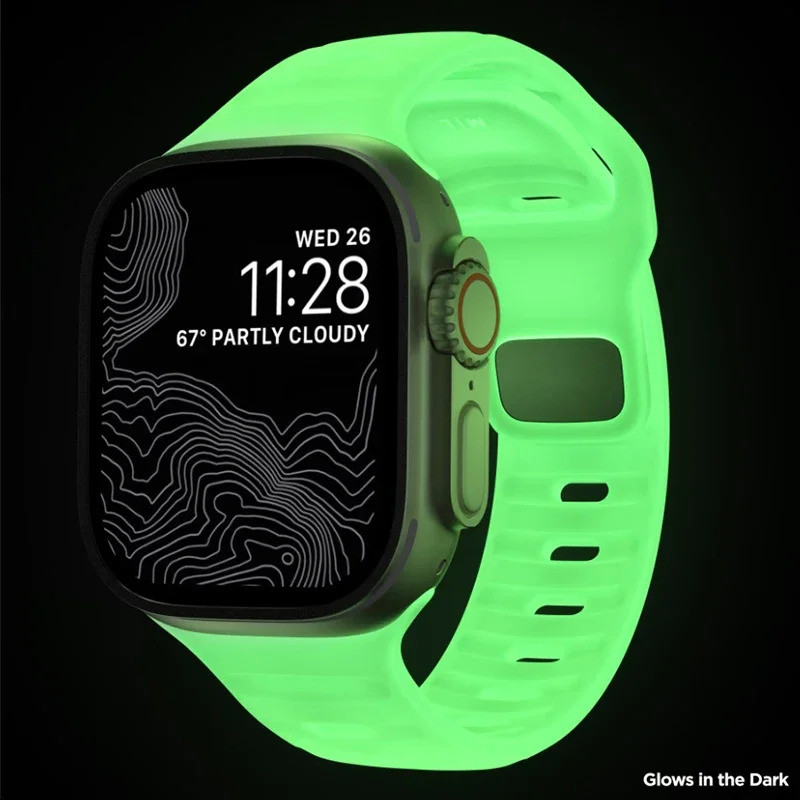 Dây đeo cho Apple Watch 45 49 42 41 44 40 38mm Vòng đeo tay phát sáng phát sáng cho Apple Watch 45mm
