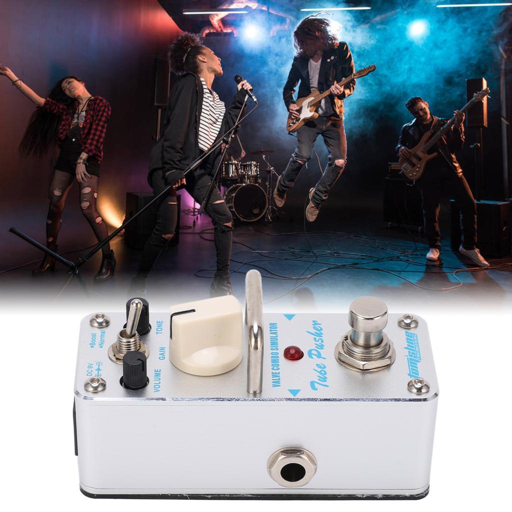 Kanebduk Overdrive Analog Mini Guitar Effect Pedal Âm thanh cổ điển Đầu ra êm dịu Kim loại Bạc