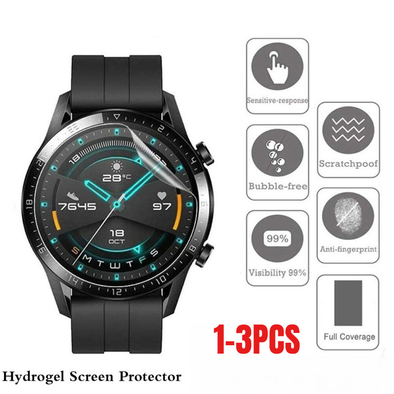 1-3 Chiếc Full Cover HD Trong Suốt Mềm Hydrogel Cho Honor Watch GS 5 4 3 3i Pro Phim Mềm Chống Cháy 
