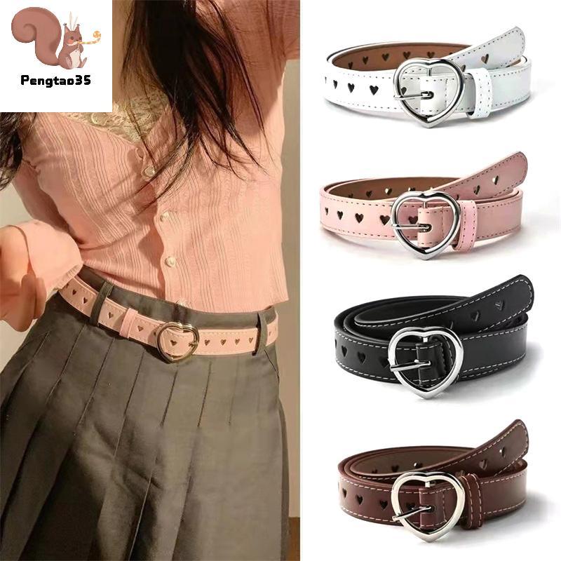 Thắt lưng daPU nữ hình trái tim rỗng, style vintage