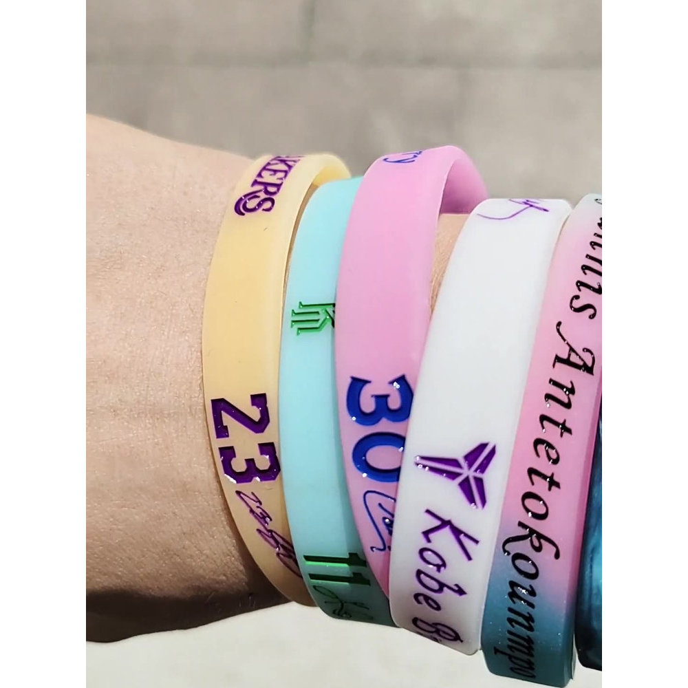 Vòng Tay Dạ Quang Silicone Style Kobe, Curry & Irving - Phù Hợp Cho Nam Và Nữ