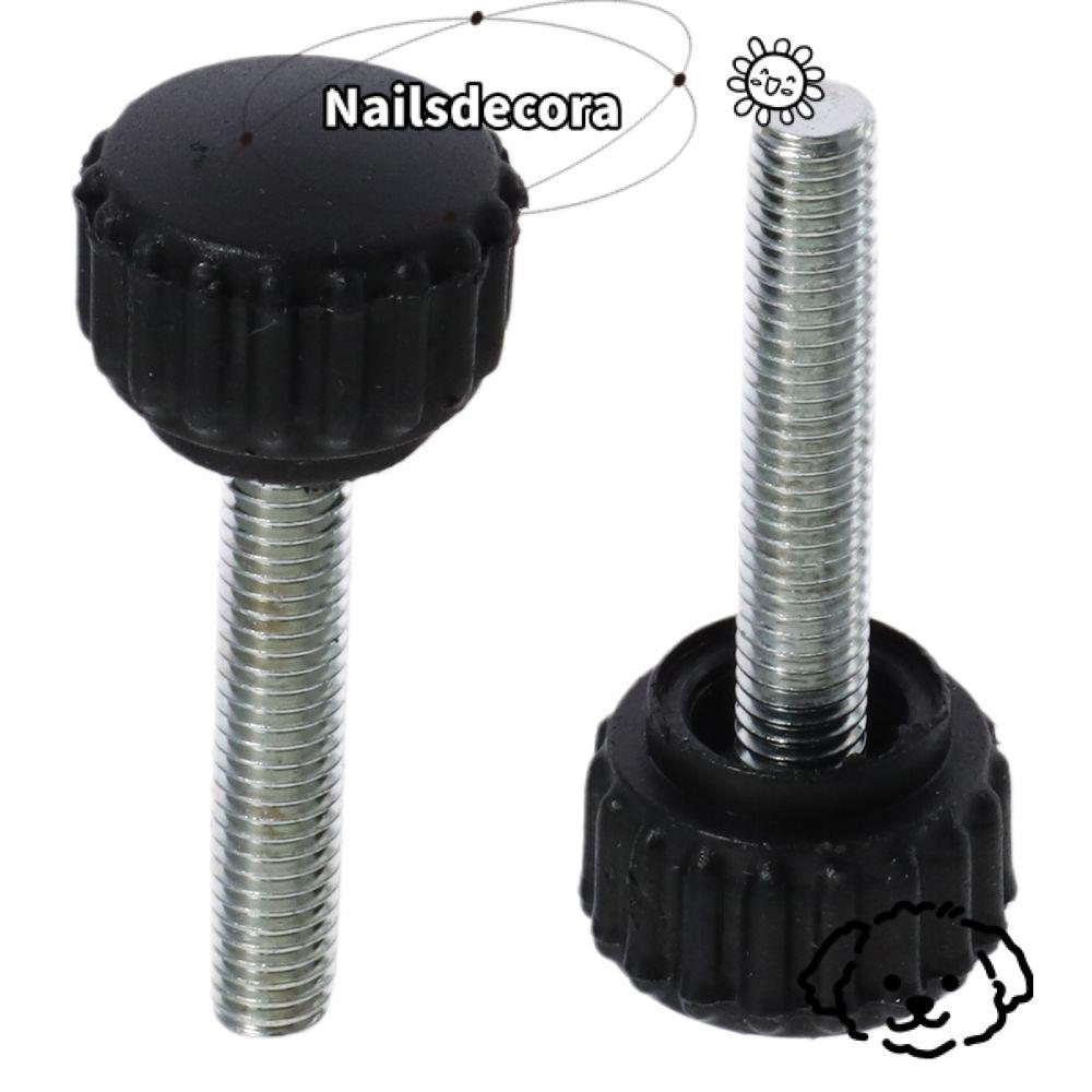 NAILS 8 Cái Kẹp Núm, Đen M5 Vít Ngón Tay Cái Kẹp, Bu Lông Tay Nam Nhựa Sợi Chiều Dài Vít Nội Thất