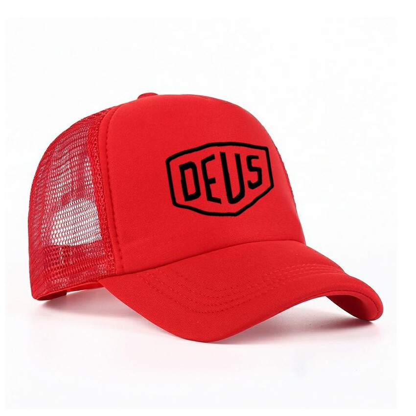 Mũ Trucker Unisex màu đen logo Deus USA | STORE JAYA