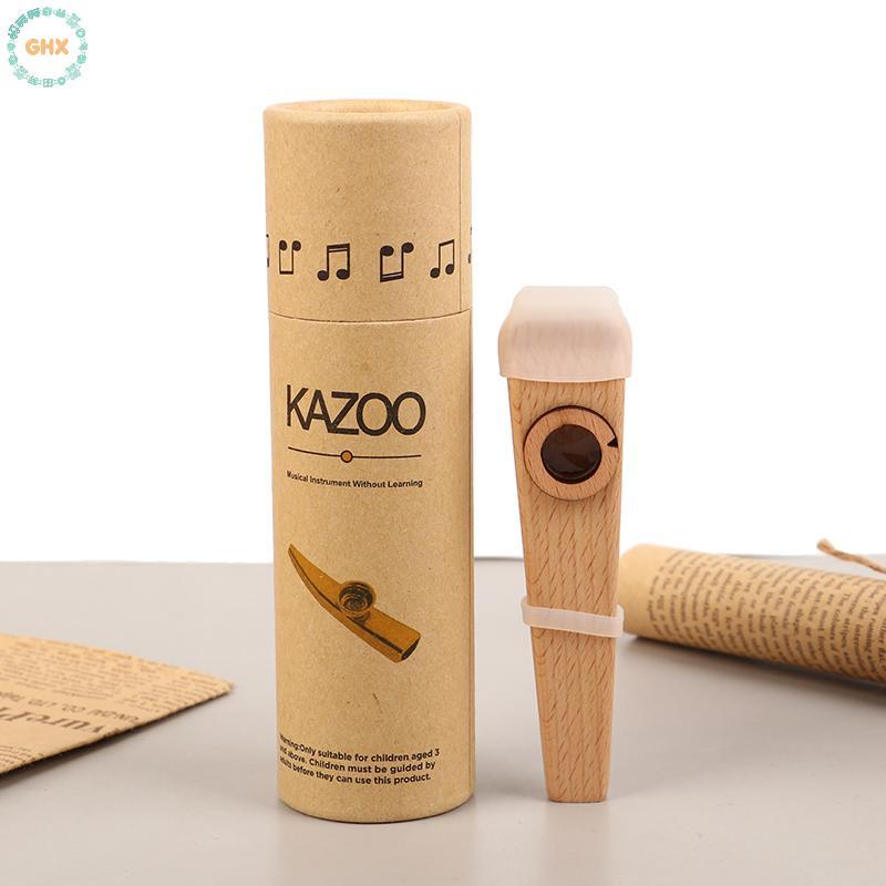 GHX 1Pc Gỗ Kazoo Kazoo Sáo Gỗ Apaniment Người Mới Bắt Đầu Sáo Dễ Học Và Chơi Nhạc Cụ VN