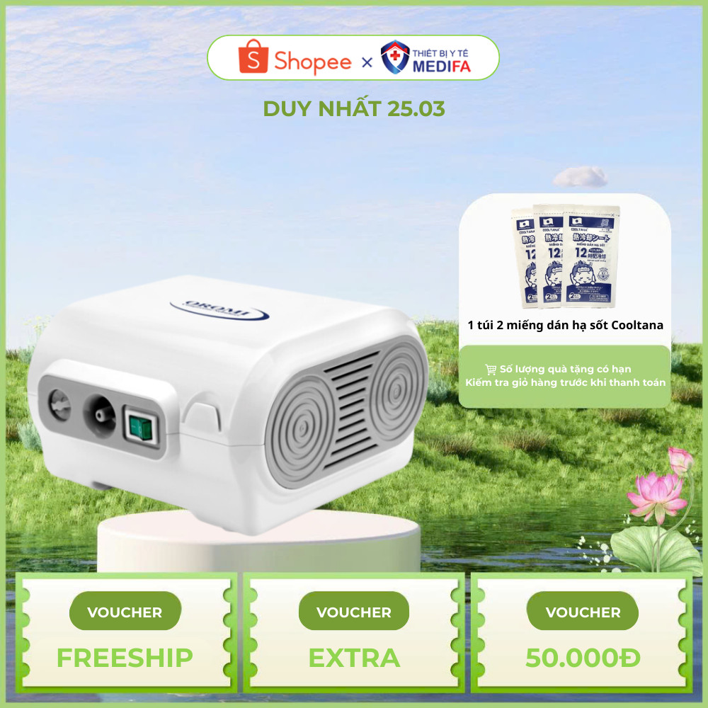 Máy Xông Khí Dung Oromi C28M Công Nghệ Van Ảo Cho Kích Thước Hạt Thuốc Siêu Nhỏ, Phù Hợp Với Mọi Lứa Tuổi