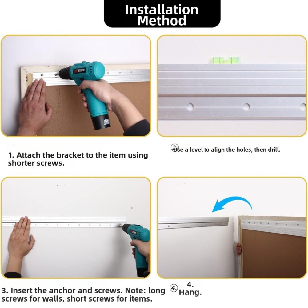 【SUNAGE】For French Z Cleat Hangers 2Pack Heavy Duty 80lbs Capacity with Installation Kit【HOT Fashion