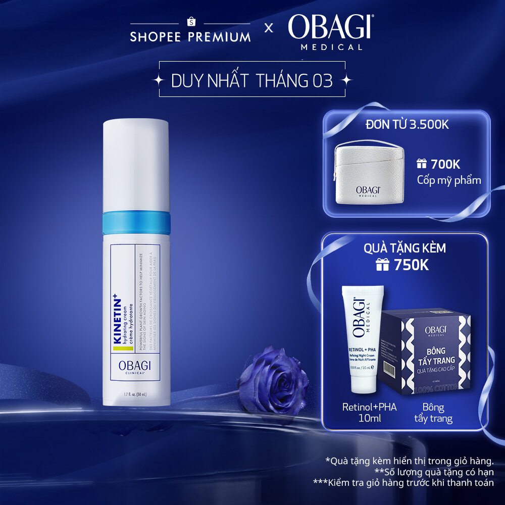 [Voucher SVIP 18%] Kem Dưỡng Phục Hồi Làm Dịu Nhẹ Da Obagi Clinical Kinetin+ Hydrating 50ml