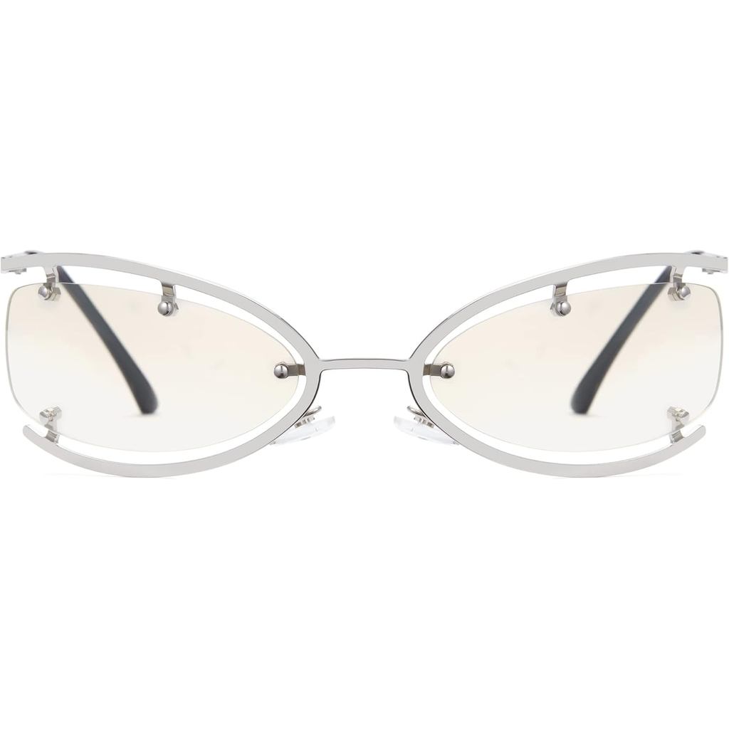 Kính râm Cyxus gọng bán viền, lens PC chống UV 400, thiết kế cổ điển