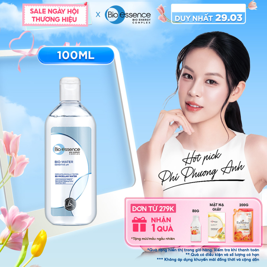 Nước tẩy trang ẩm mượt mịn màng Bio-Essence Bio-Water Bio-Essence Water Micellar Water 100ml